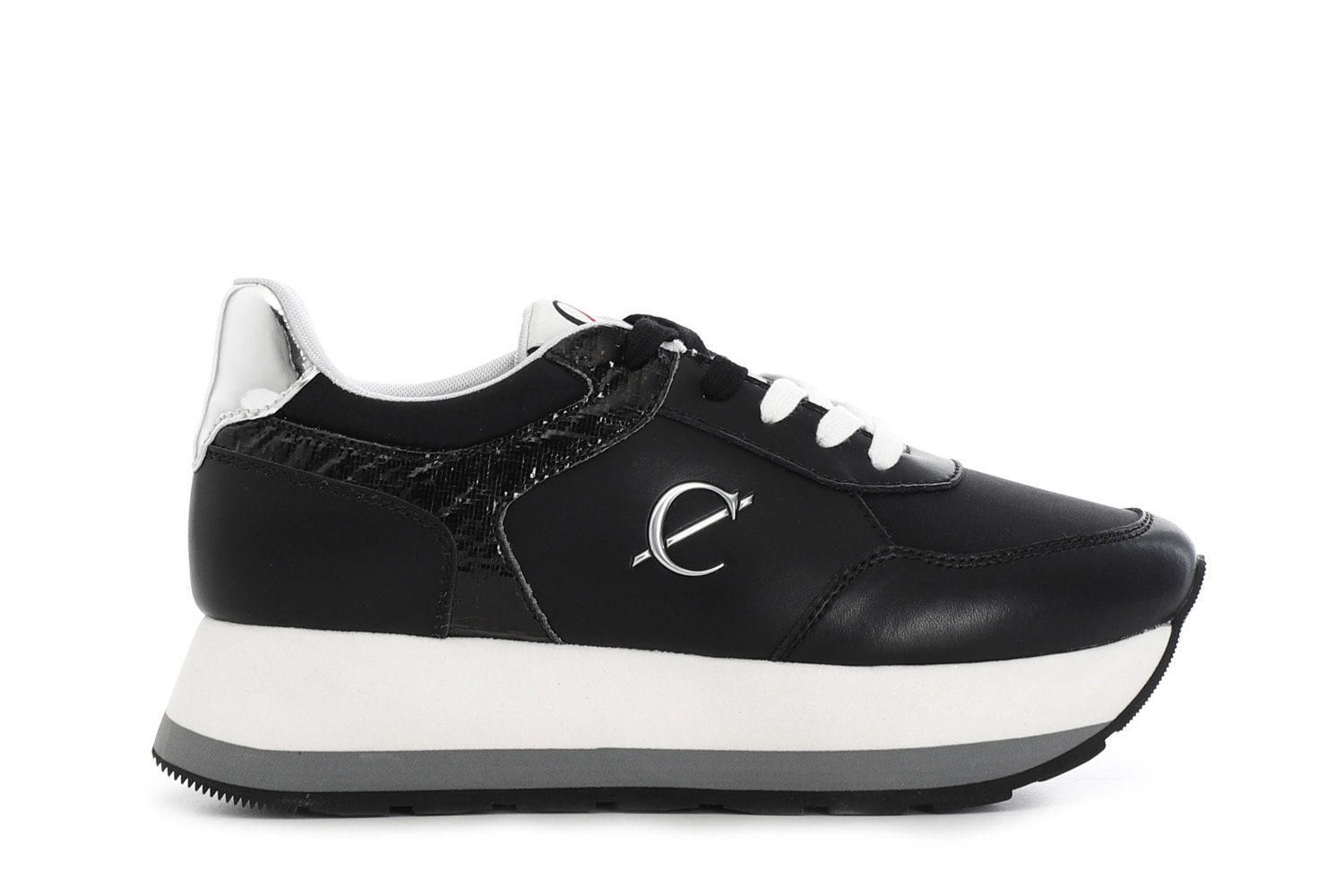 CafèNoir — Running da donna con riporti laminati nero