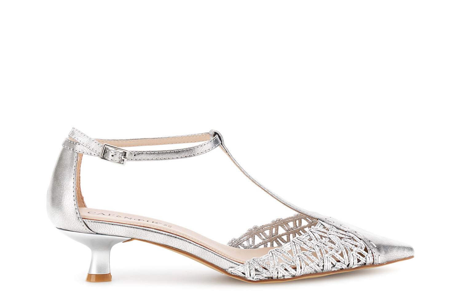 décollété lavorazione cornely effetto pelle laminata argento 41