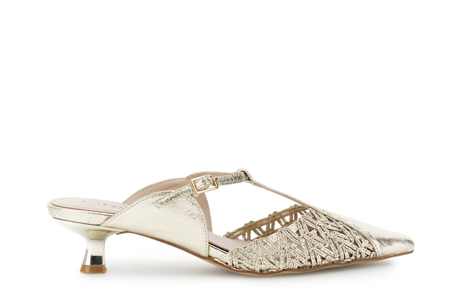 sabot lavorazione cornely effetto pelle laminata light gold 35