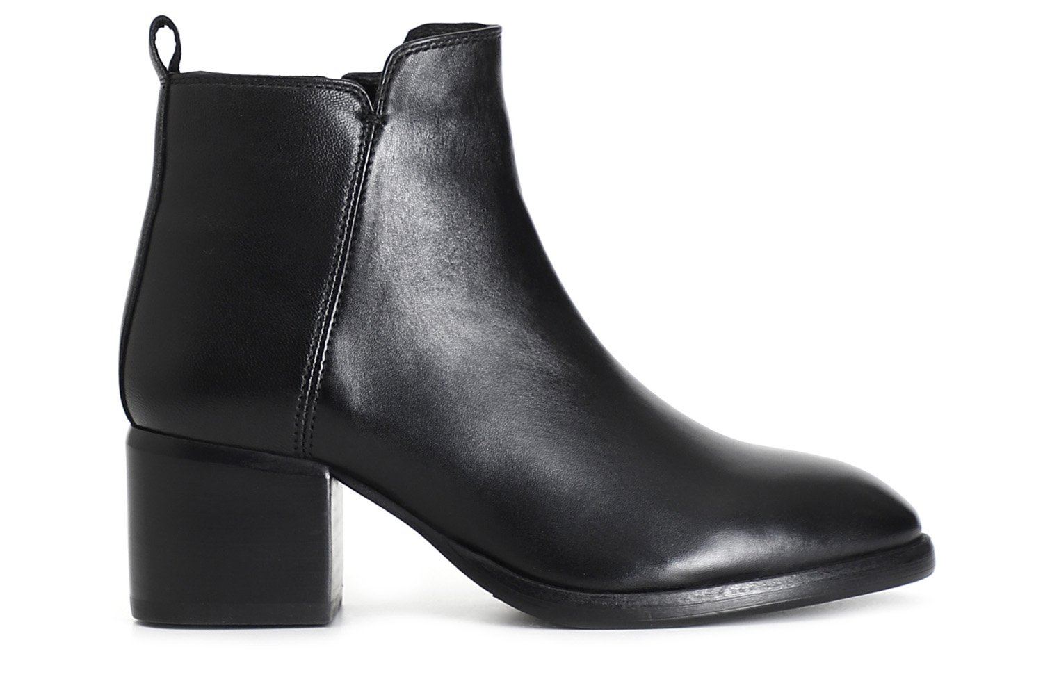 tronchetto da donna filoforma in pelle nero 36