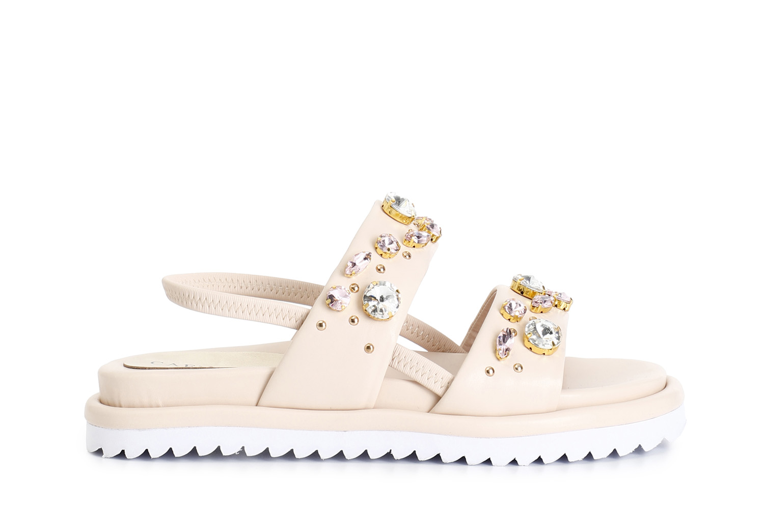 CafèNoir — Sandali frate con strass pesca
