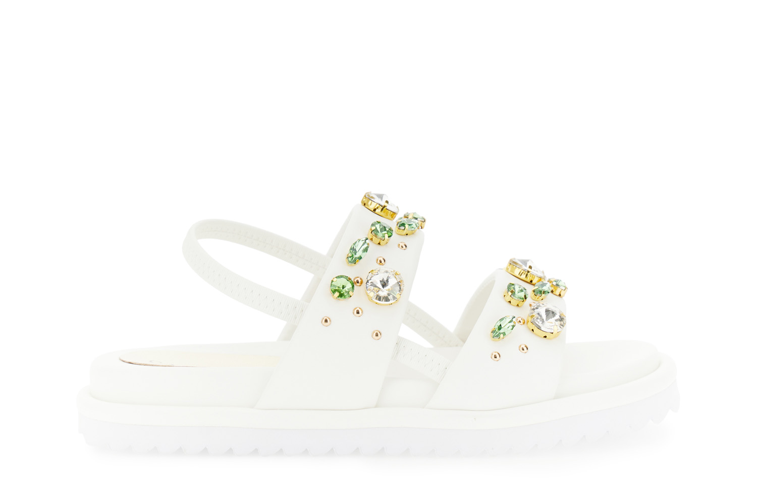 sandali frate con strass bianco 36