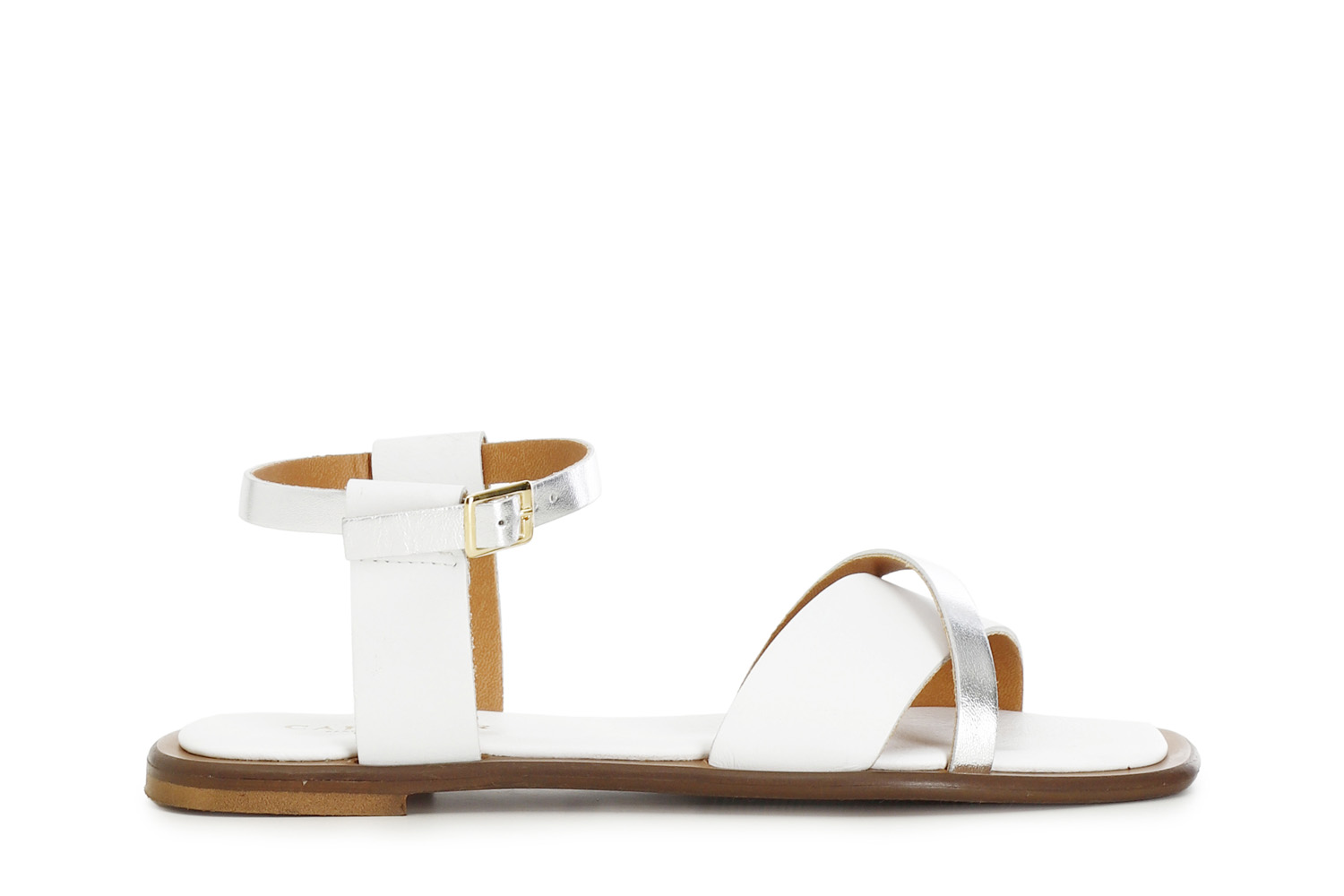 Sandali fascia in pelle multicolor multi bianco 36 - Multi bianco (36)