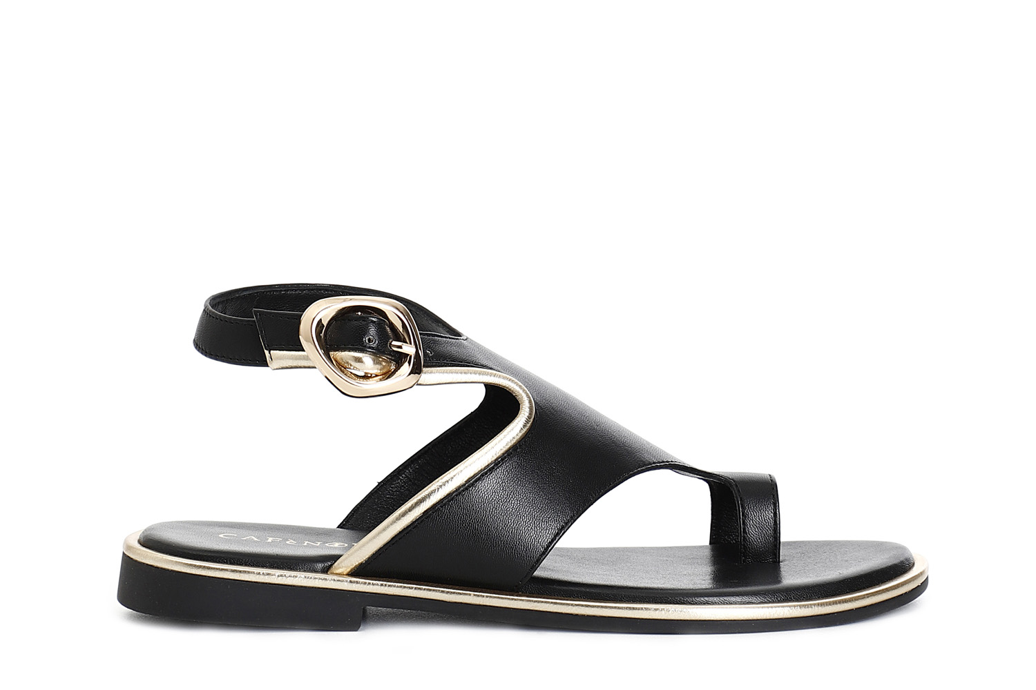 CafèNoir — Sandali infrapollice in pelle nero