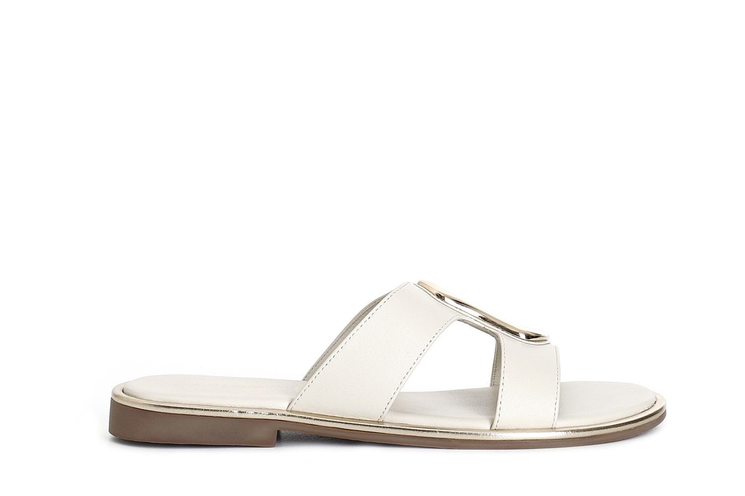 CafèNoir — Ciabatta in pelle con accessorio osso