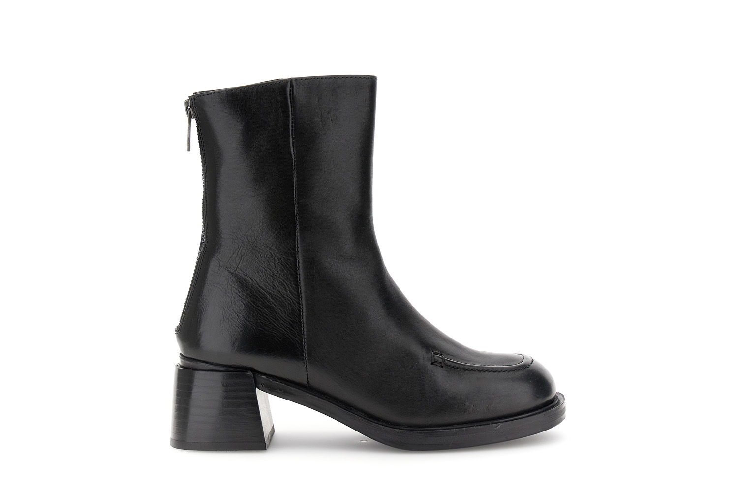 tronchetti in pelle con bordo vaschetta nero 40