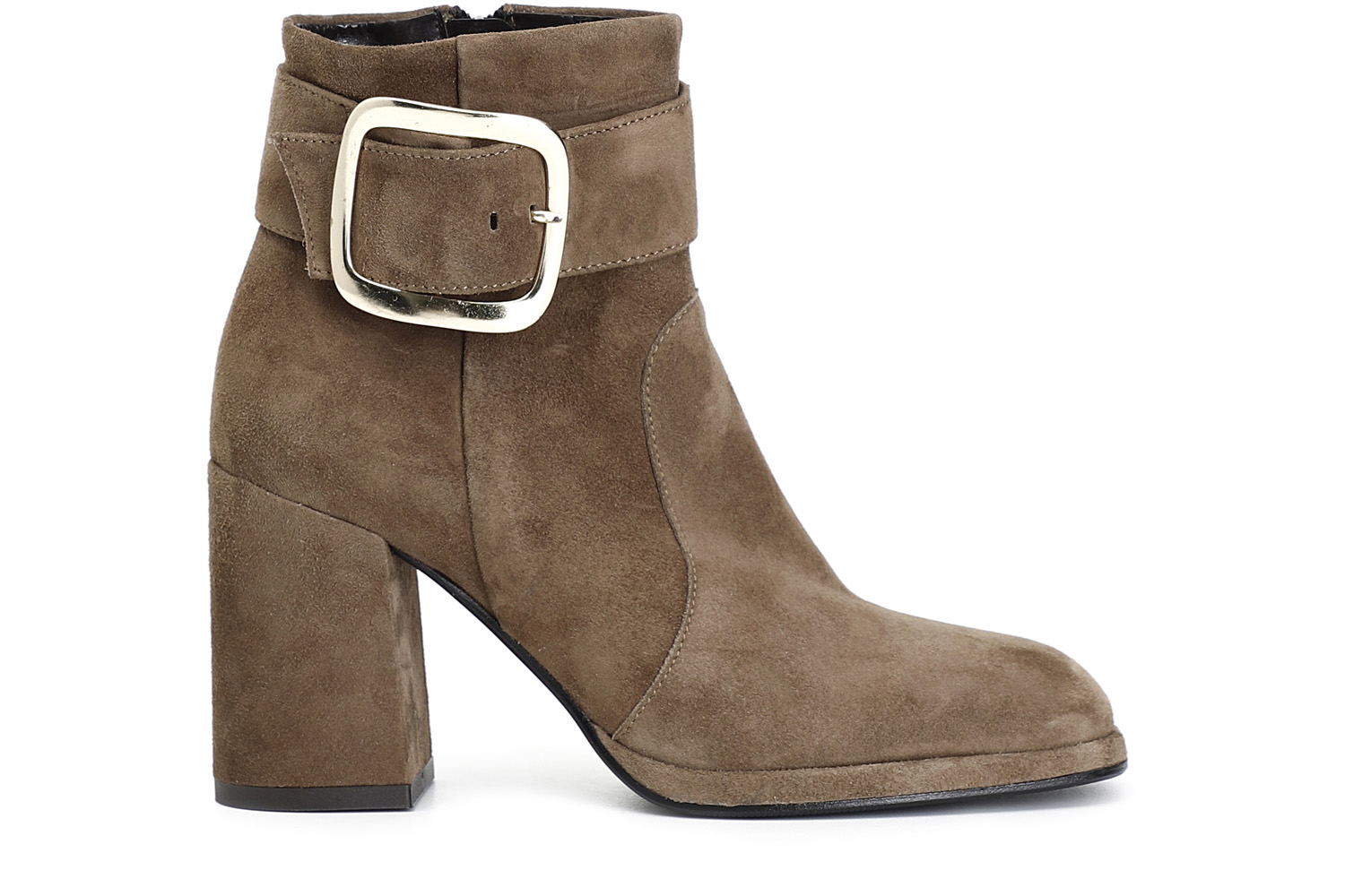 Stivaletti Frye Sacha Multi Strap In Pelle E Scamosciata – Tacco A Blocco, Cerniera Interna, Gambale 15,2 Cm