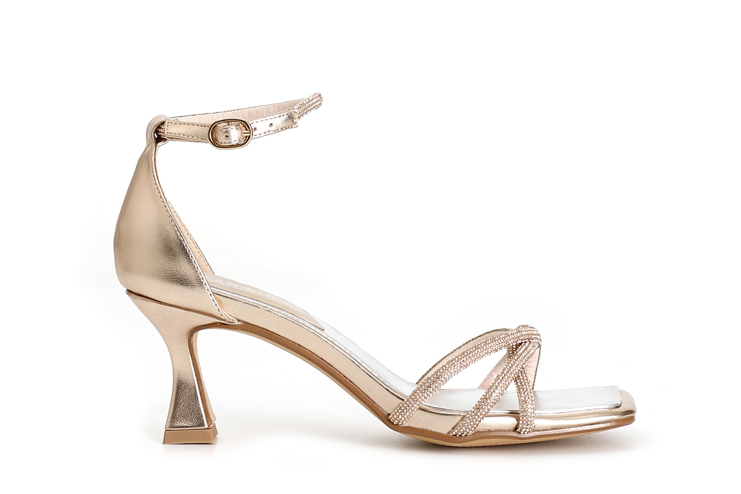 Sandali con strass cipria 39 - Cipria (39)