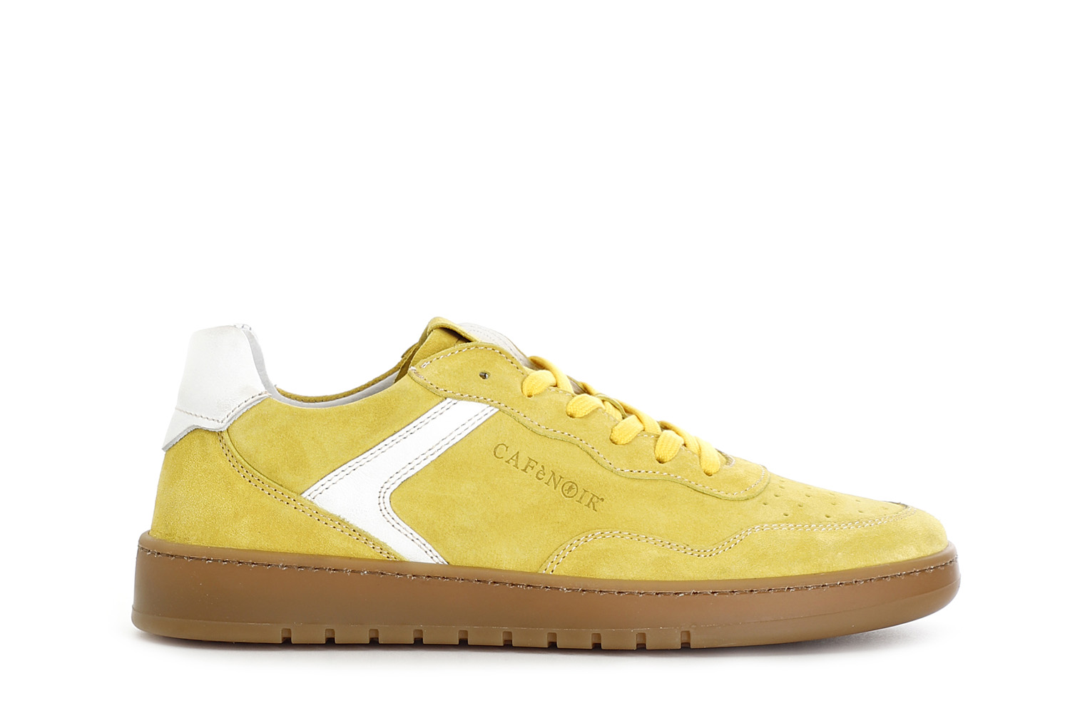 Scarpa in pelle scamosciata allacciata giallo 42 - Giallo (42)