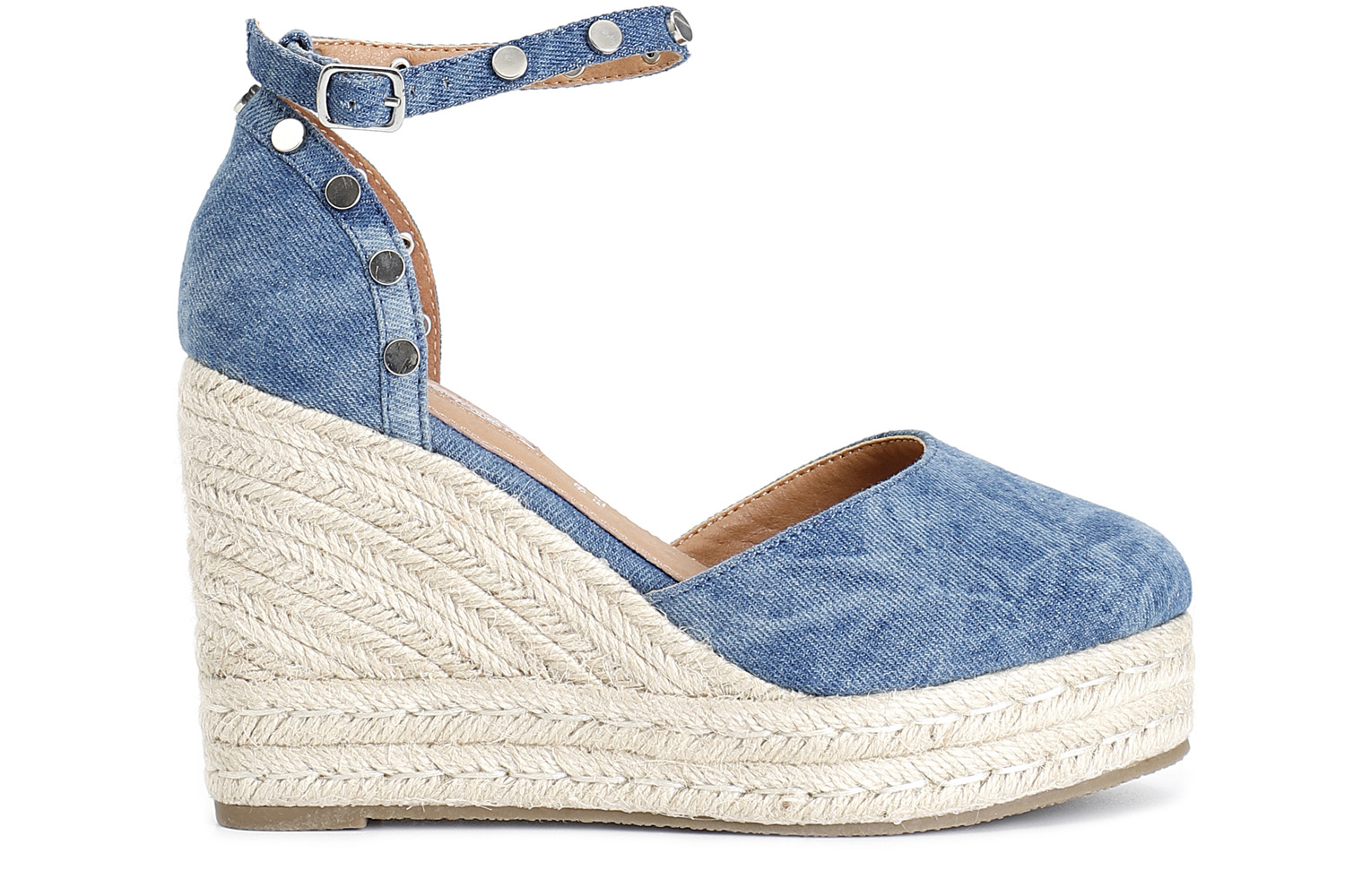 décolleté in canvas con borche jeans 41