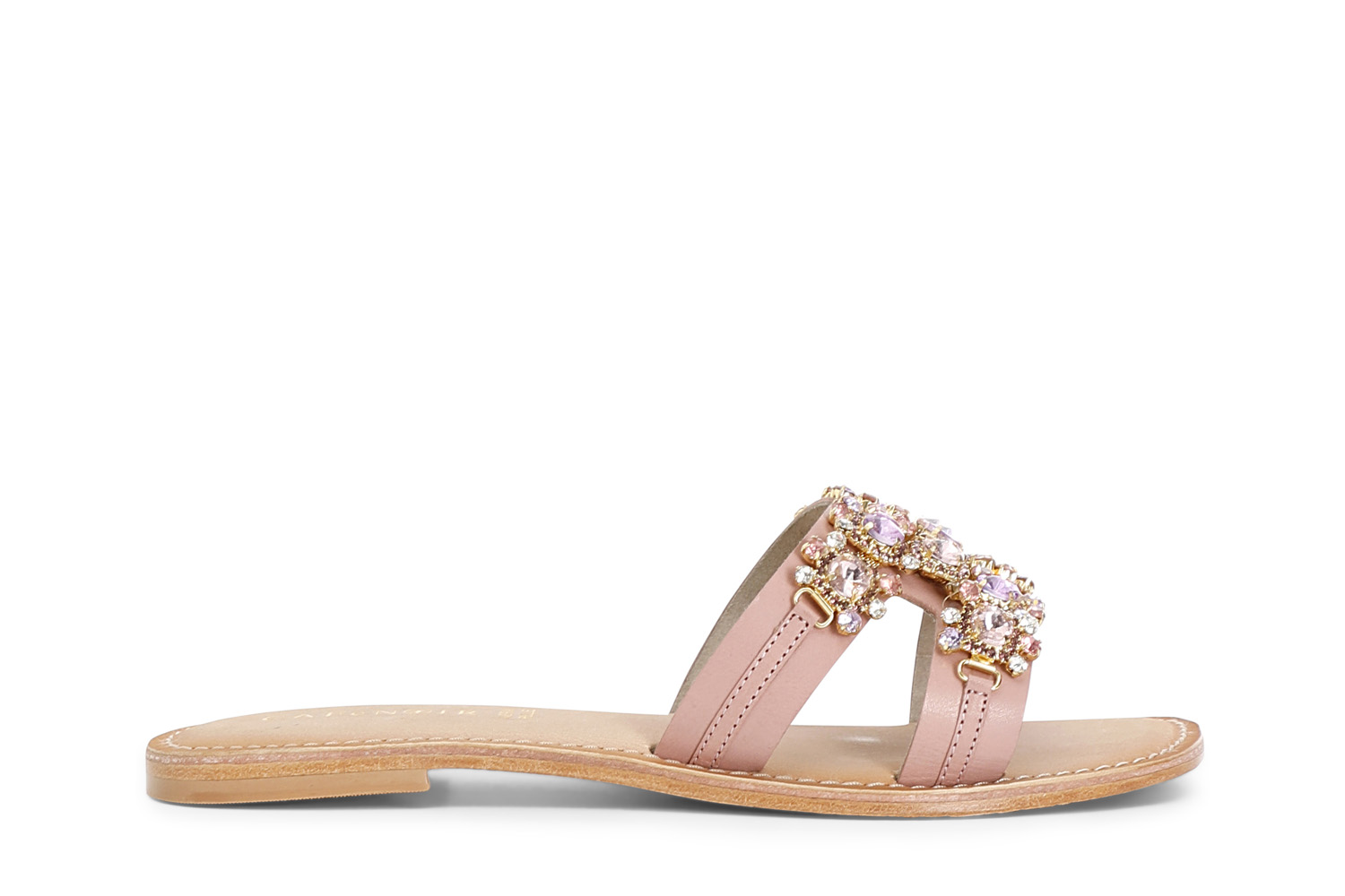 Sabot gioiello in pelle rosa 39 - Rosa (39)