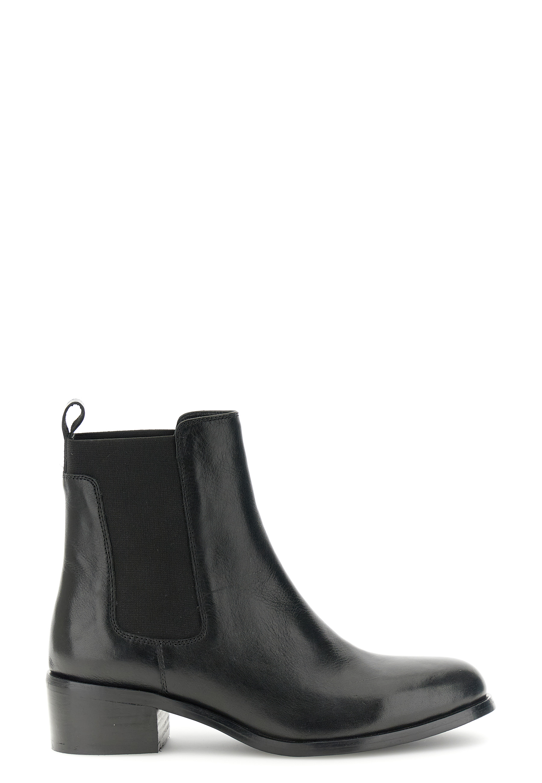 tronchetti in pelle con elastici nero 39