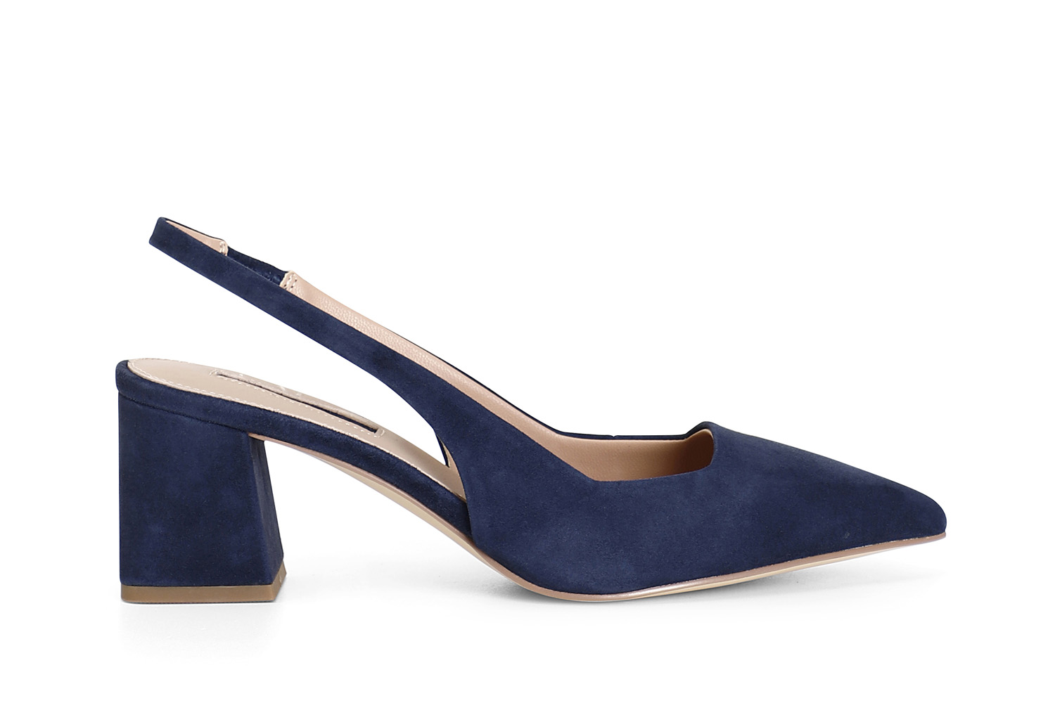 NINE WEST Kamsee – Décolleté Con Tacco A Blocco E Punta A Punta – Camoscio Nero – Donna 35 EU