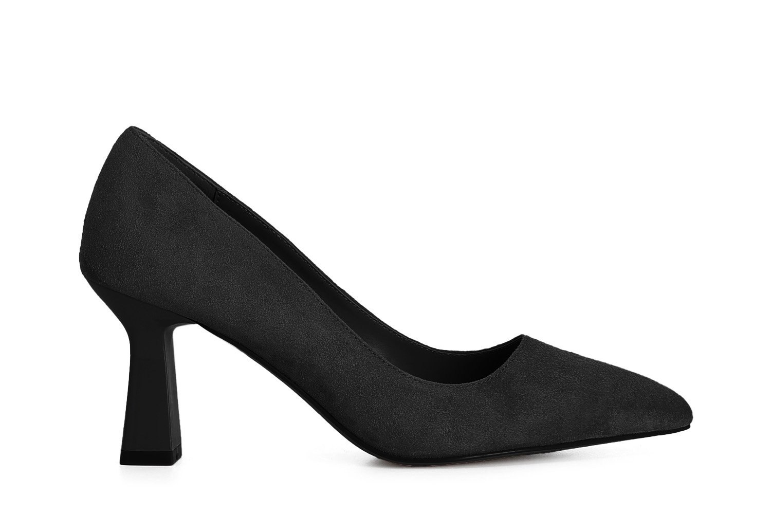 décolleté in camoscio nero 36