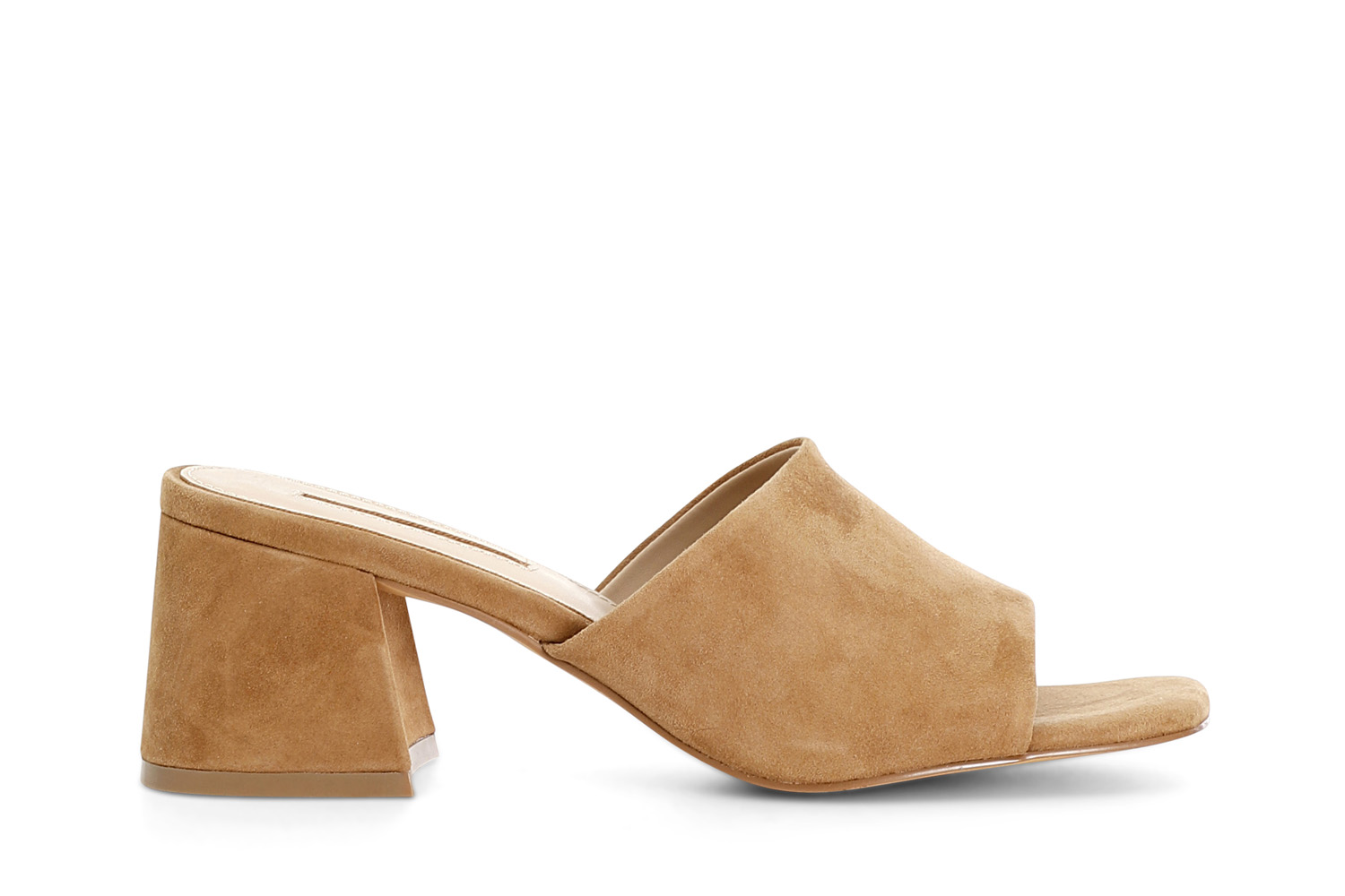 Ciabatte in pelle scamoscisata cuoio 39 - Cuoio (39)