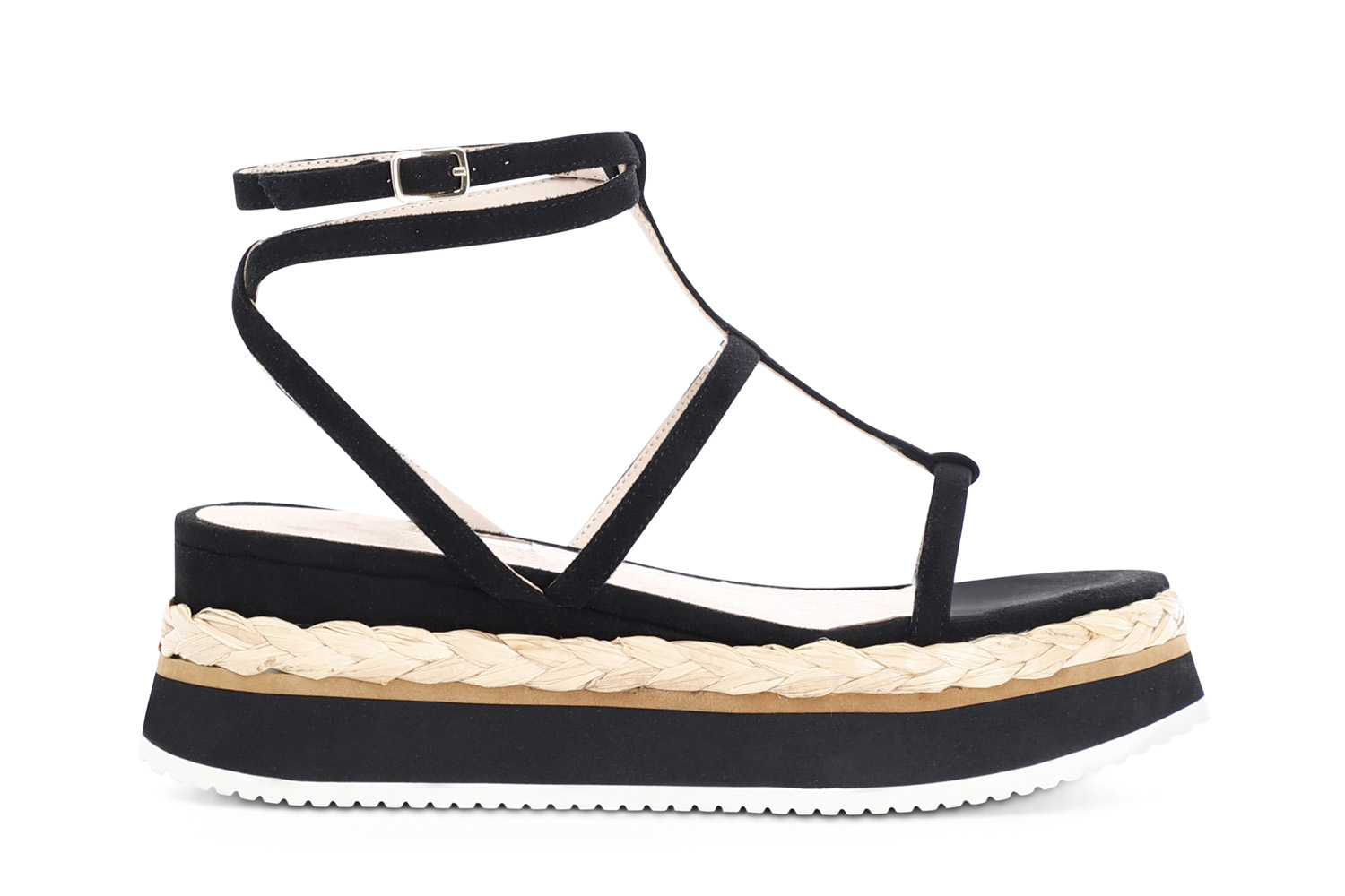 Sandali gabbia in microfibra nero 41 - Nero (41)