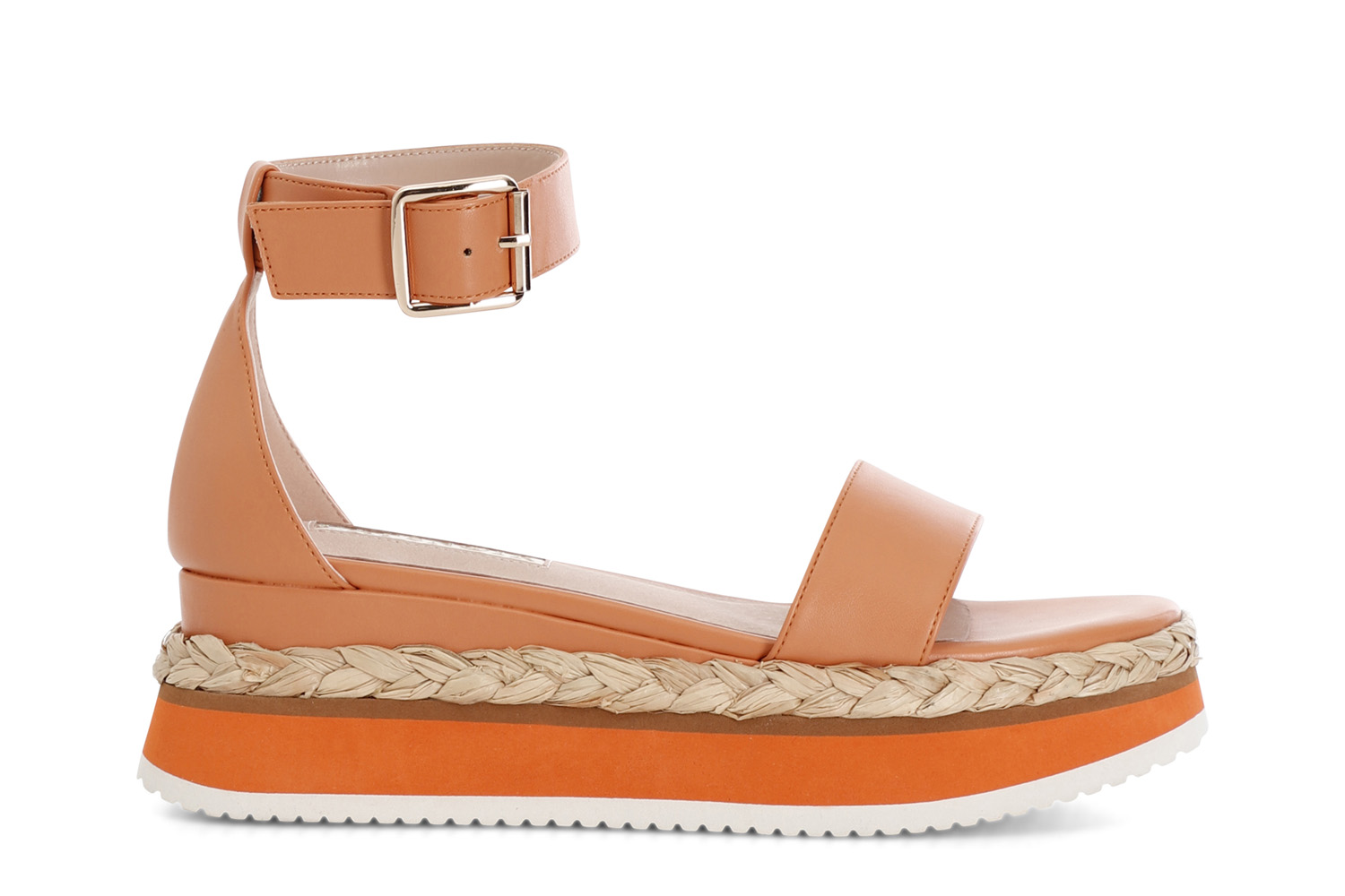 Sandali con cinturino alla caviglia e toppone arancio 37 - Arancio (37)