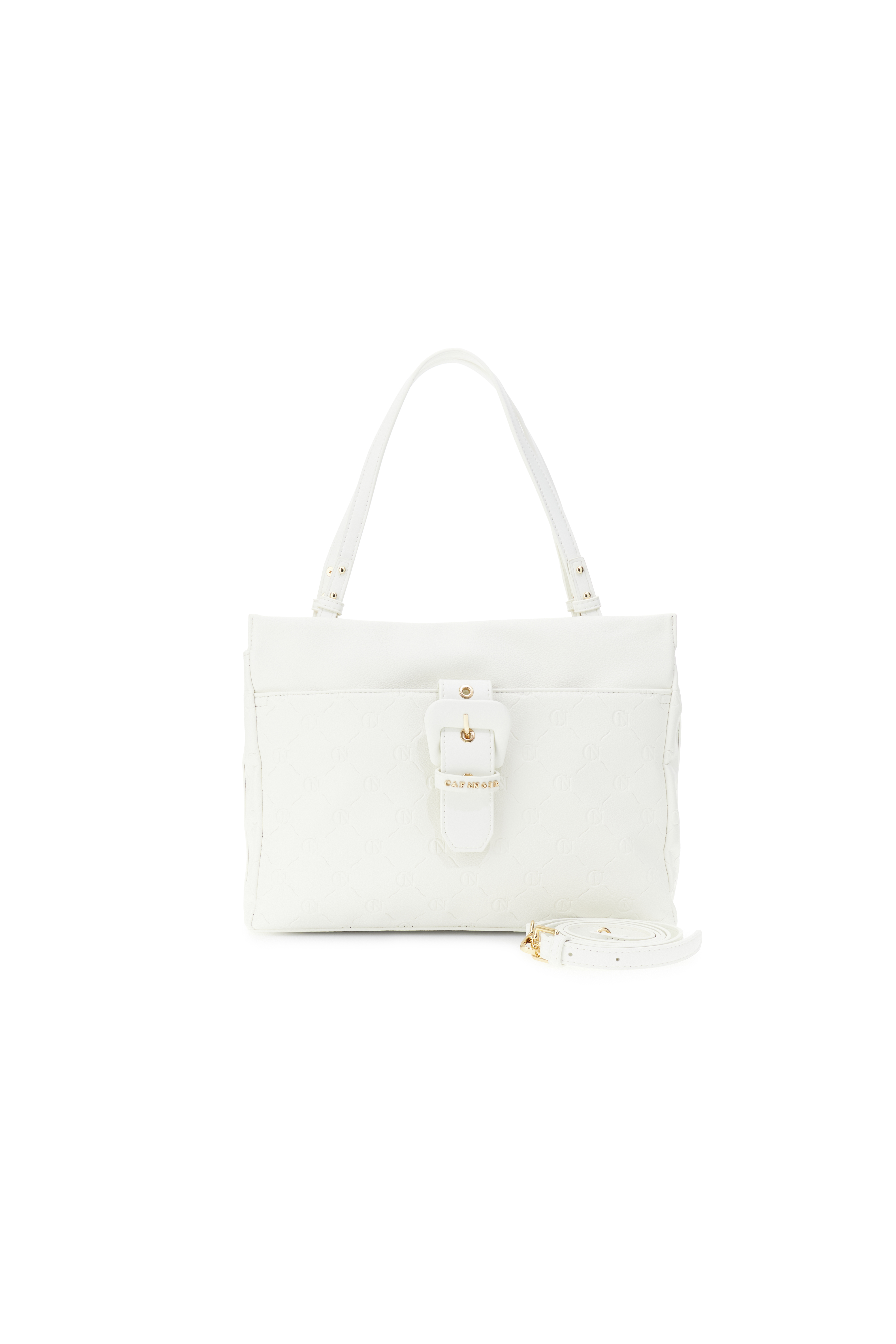 shopping bag con stampa monogram embossed con tasca bianco taglia unica