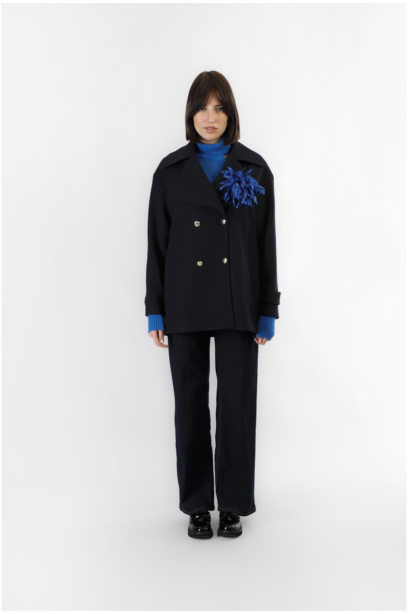 caban doppiopetto navy 44
