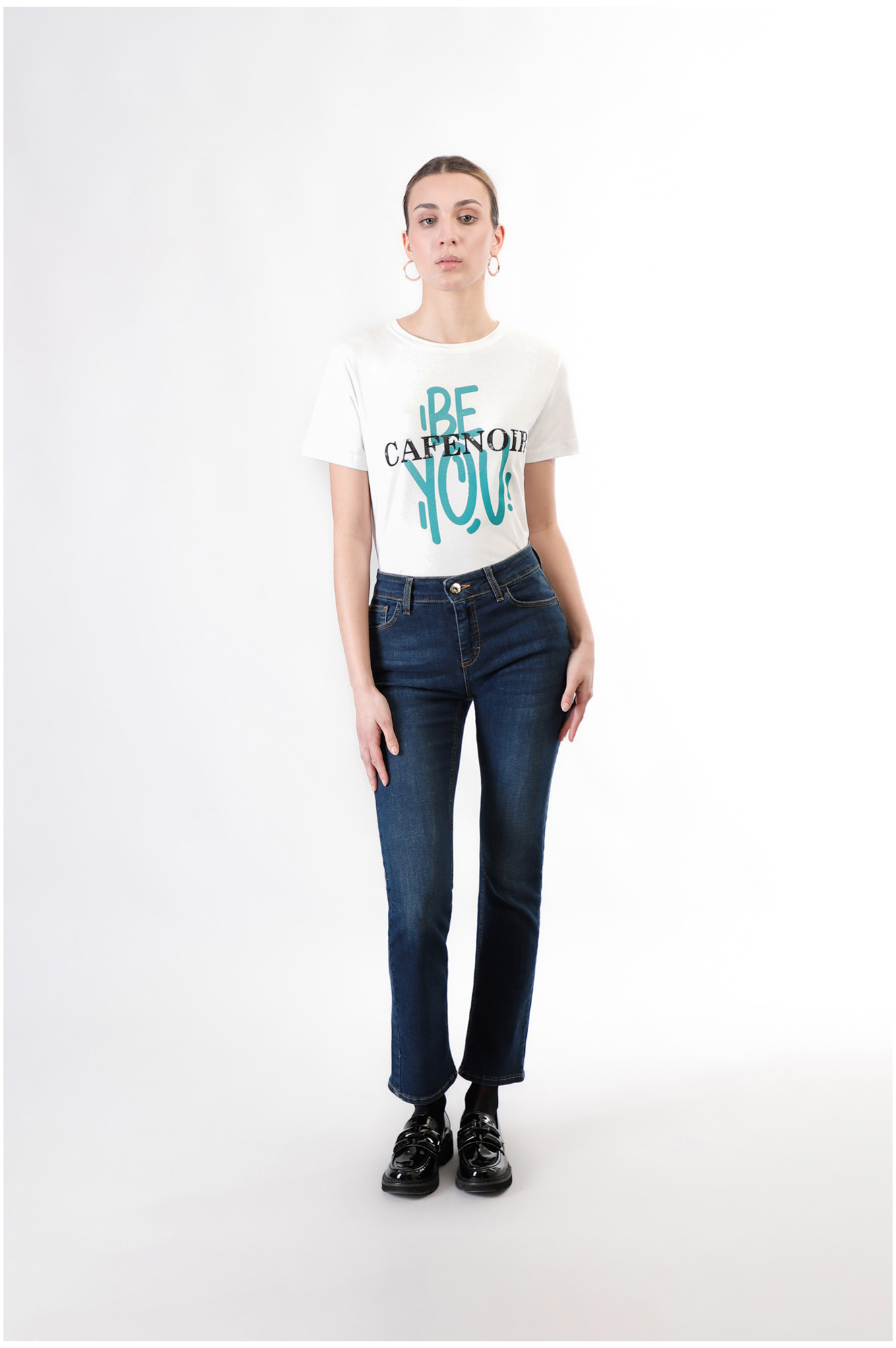 jeans denim slim blu medio scuro 27