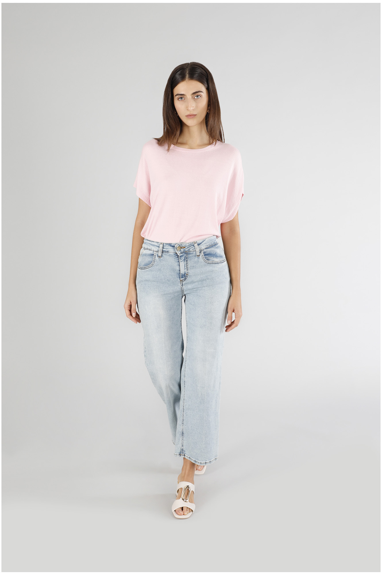 jeans denim culotte bleach 34