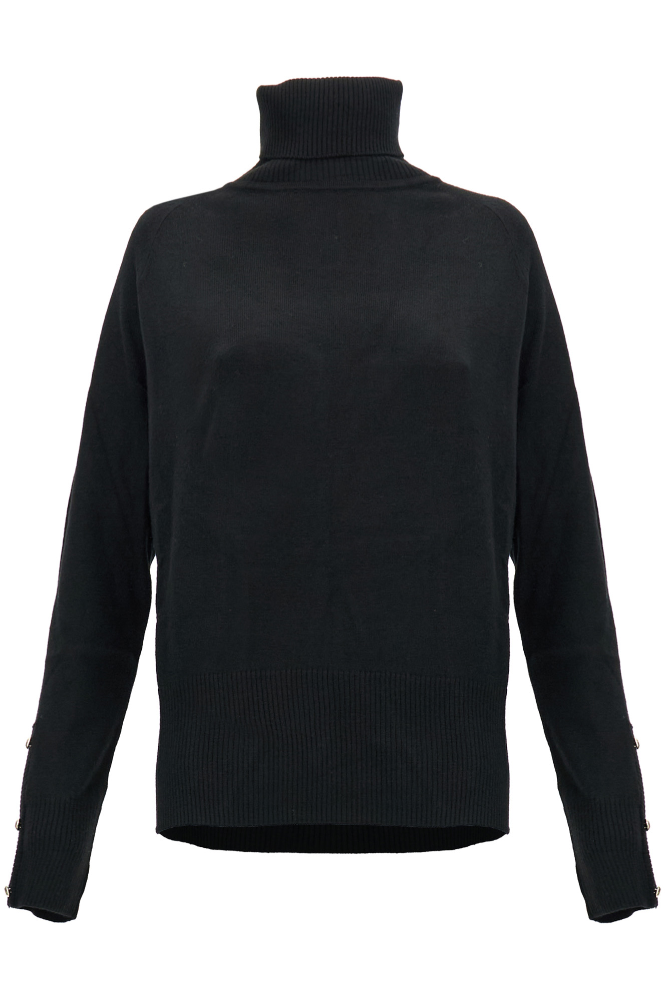 maglia con colletto alto nero l