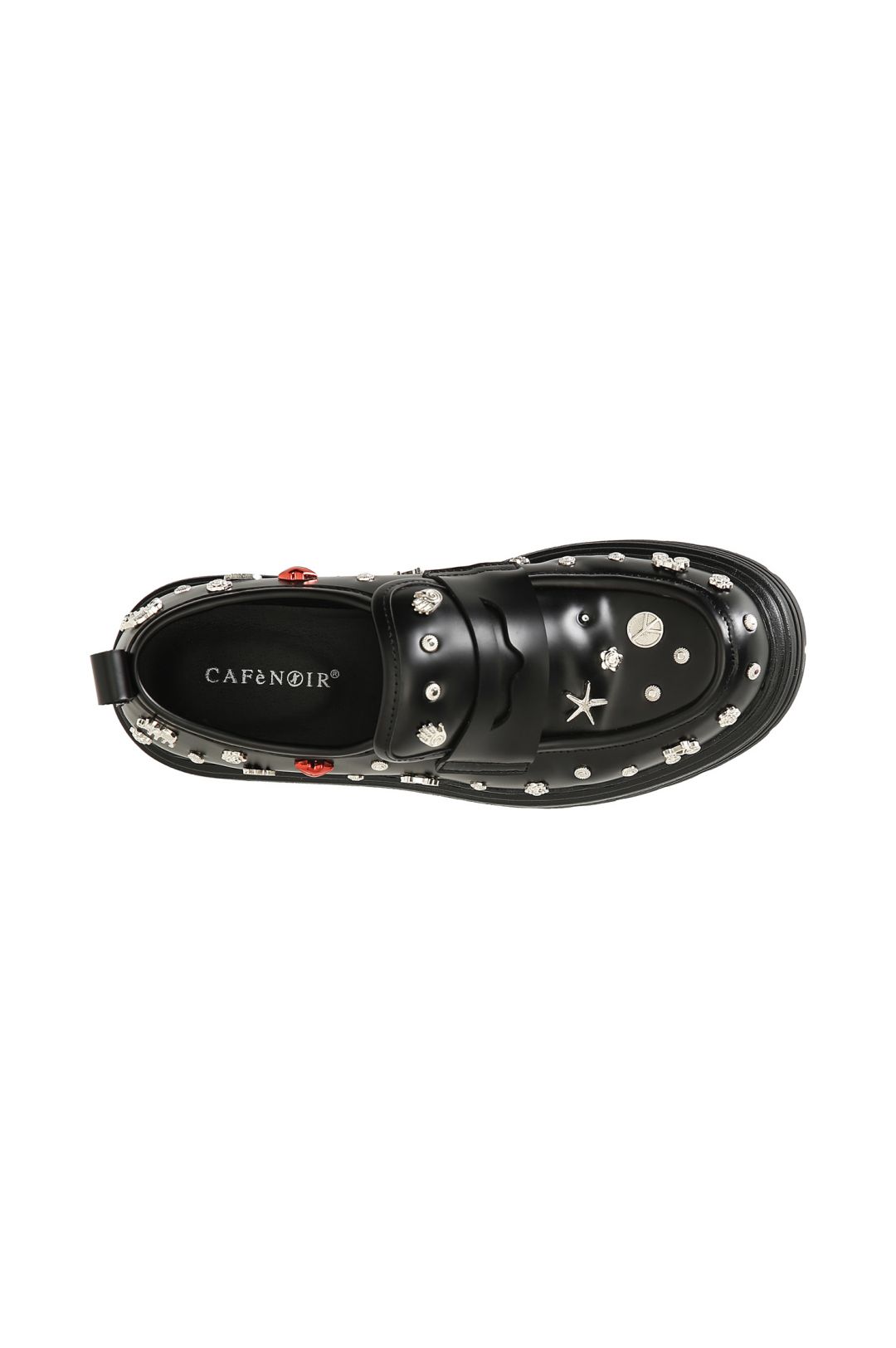 Mocassini Donna Mocassini Neri Con Borchie ASH MOCASSINO NERO CON