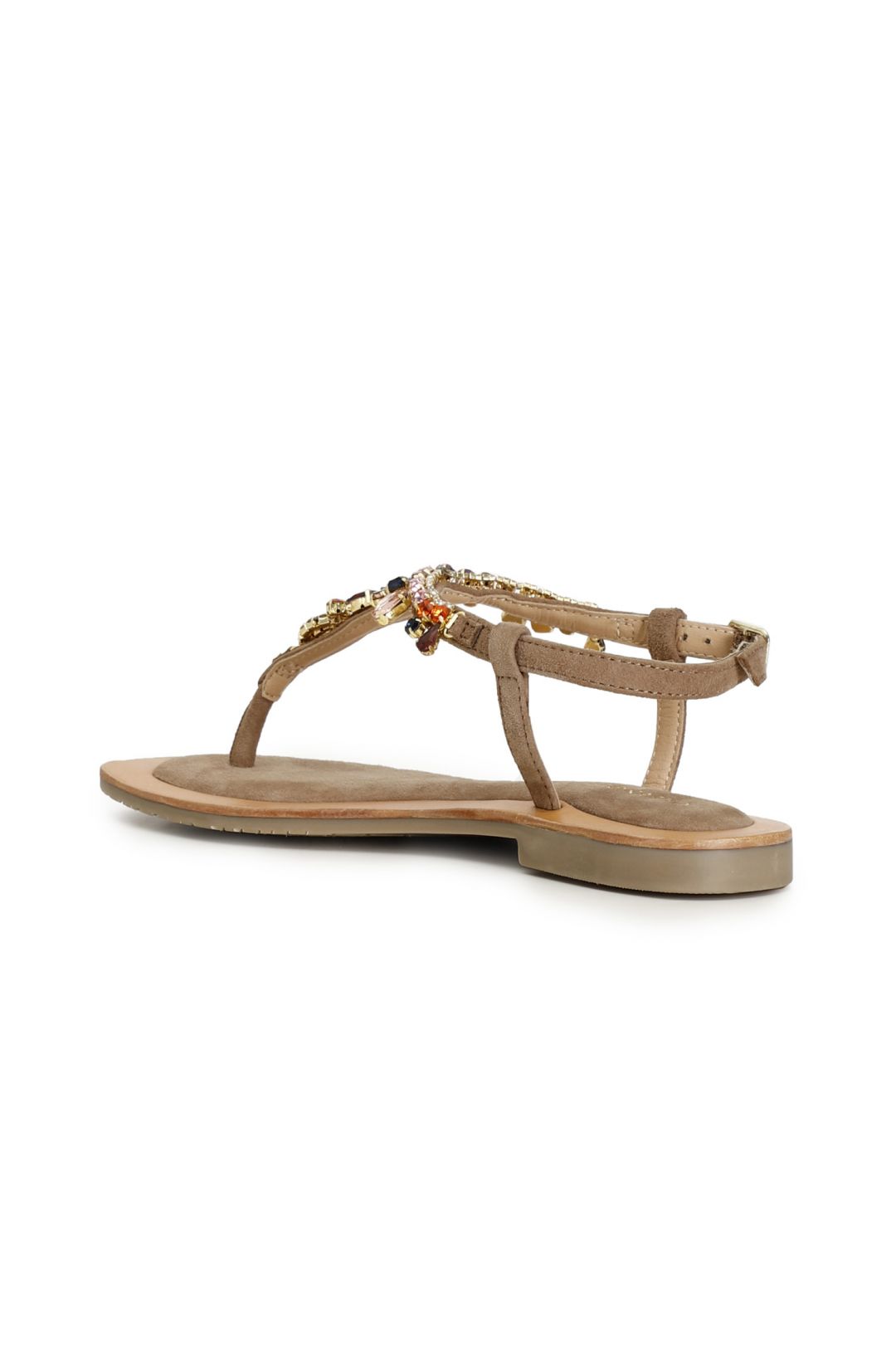 Sandali infradito anatomici in pelle bianca con fiori in pelle