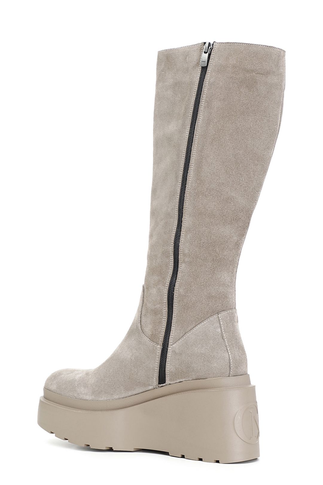 stivali in pelle scamosciata e zeppa CafèNoir