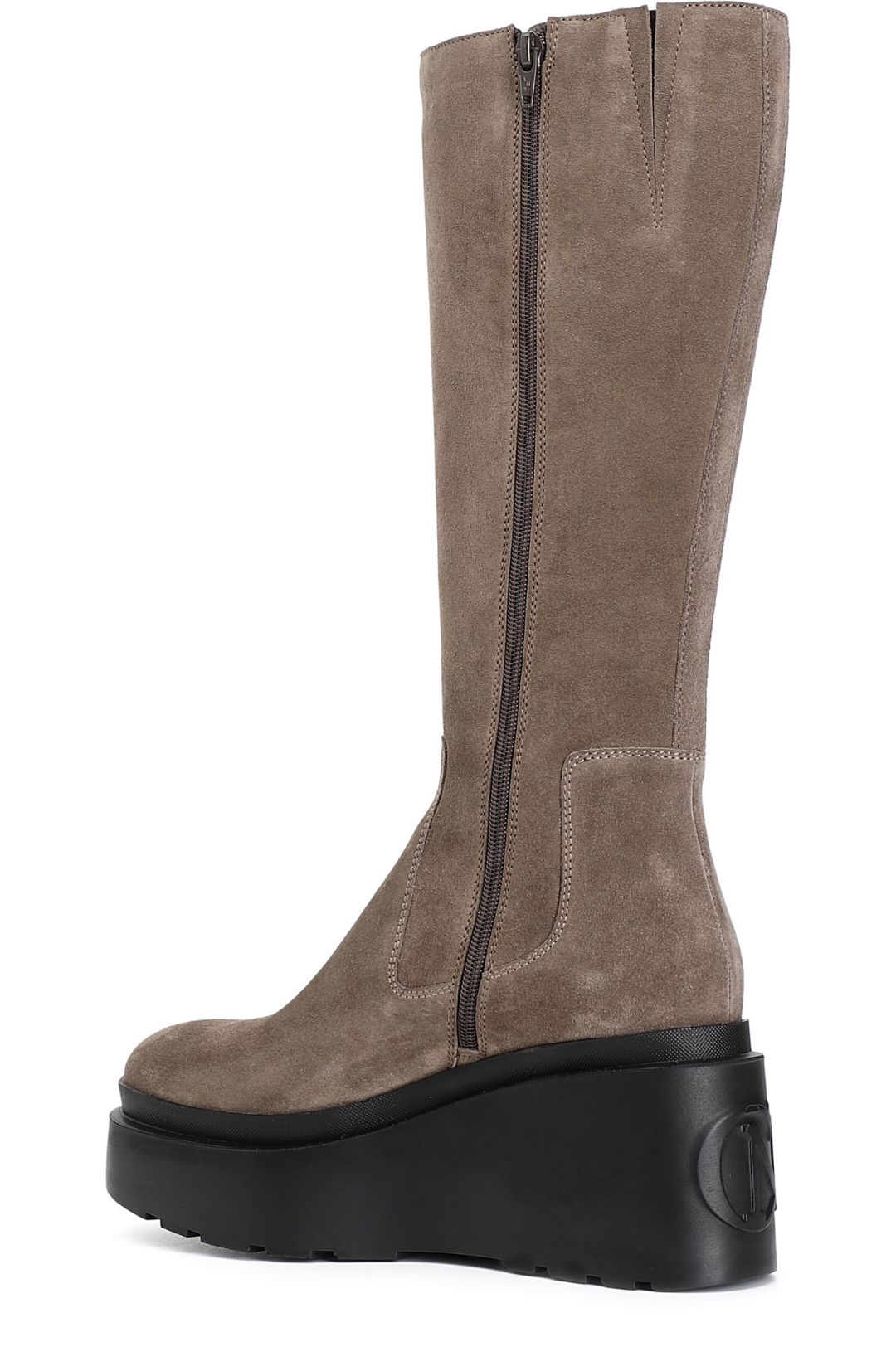 CUSHIONAIRE Stivaletto da Donna Hope in Vera Pelle Scamosciata + Memory Foam, Castagna 39 EU