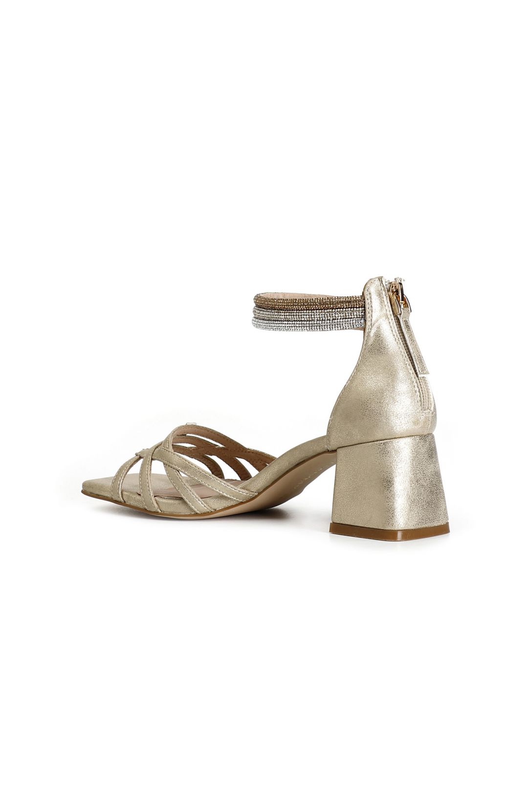 Cafe Noir Sandalo Gabbia Con Strass Grigio Talpa, T In Microfibra, Donna