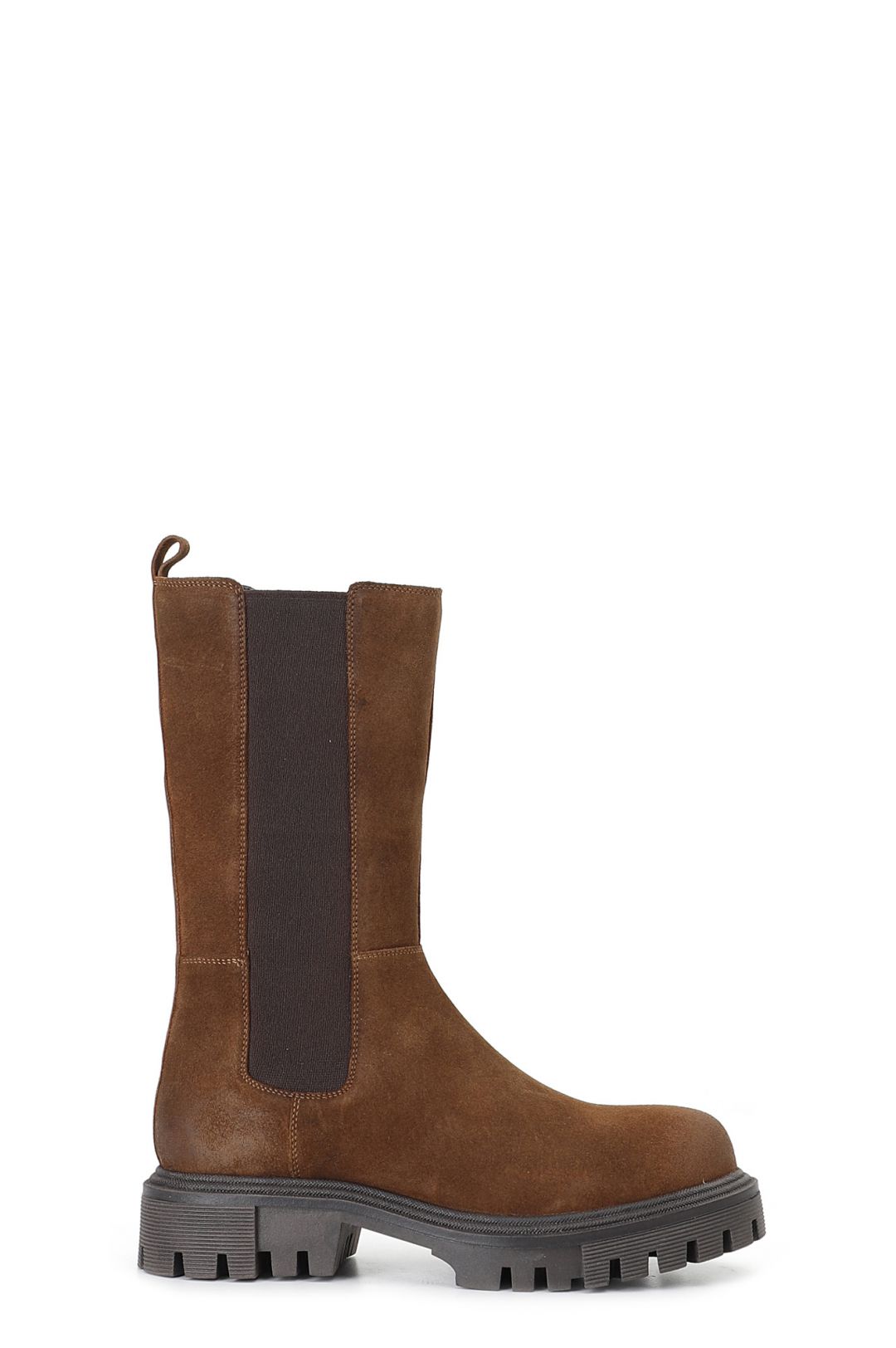 Stivali Donna Invernali In Pelle Scamosciata - Mezzo Tacco, Cerniera, Autunno Inverno (Taglie 35-43)