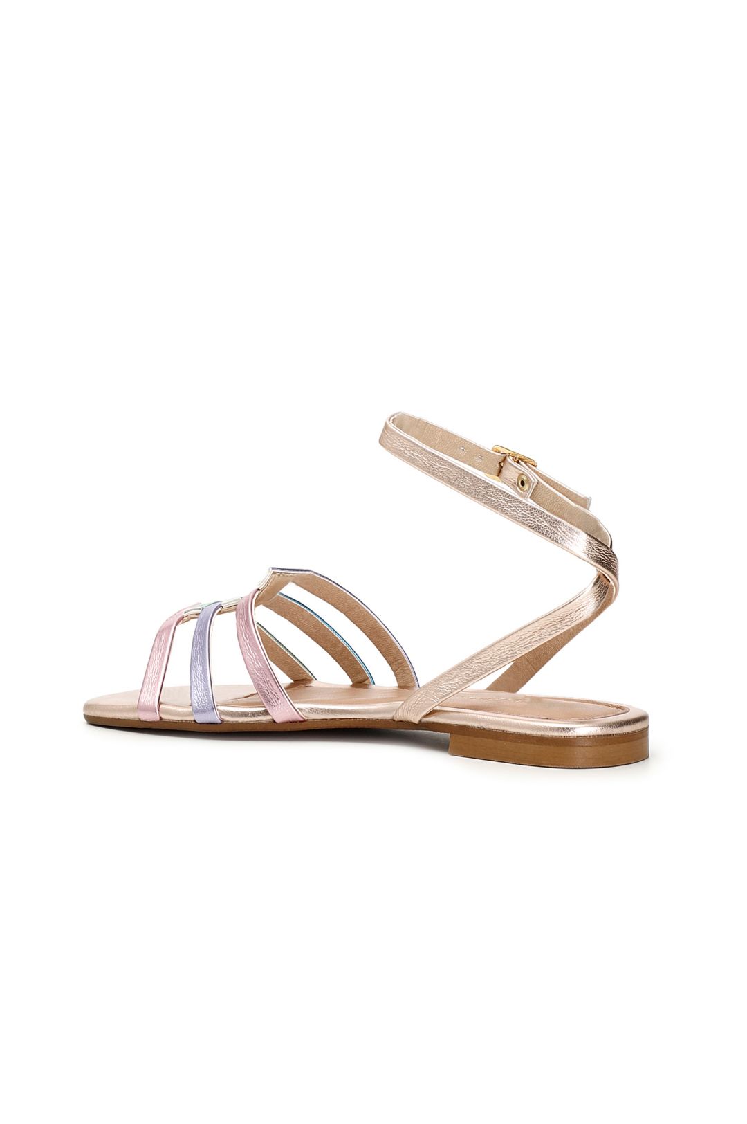 sandali in similpelle metallizzata multicolor - CafèNoir