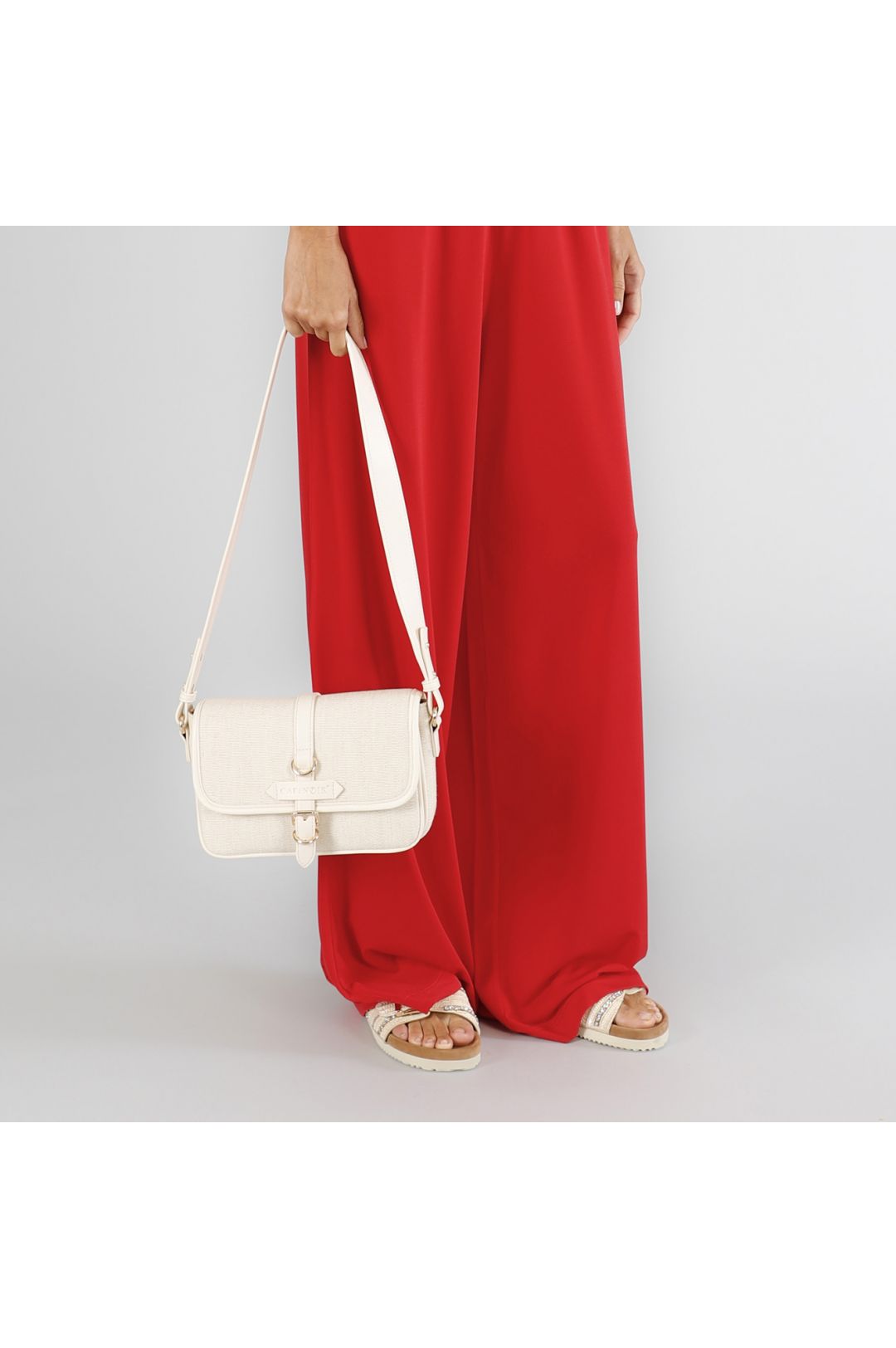 Mud Pie Borsa classica in tela con iniziali bianche e nere (K), 100% cotone, 43,2 x 48,3 x 5,1 cm