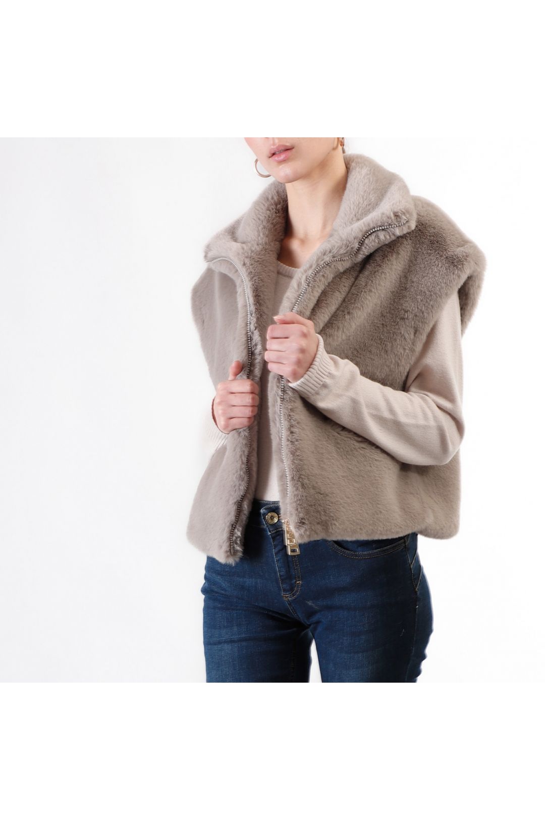 Gilet in similpelliccia