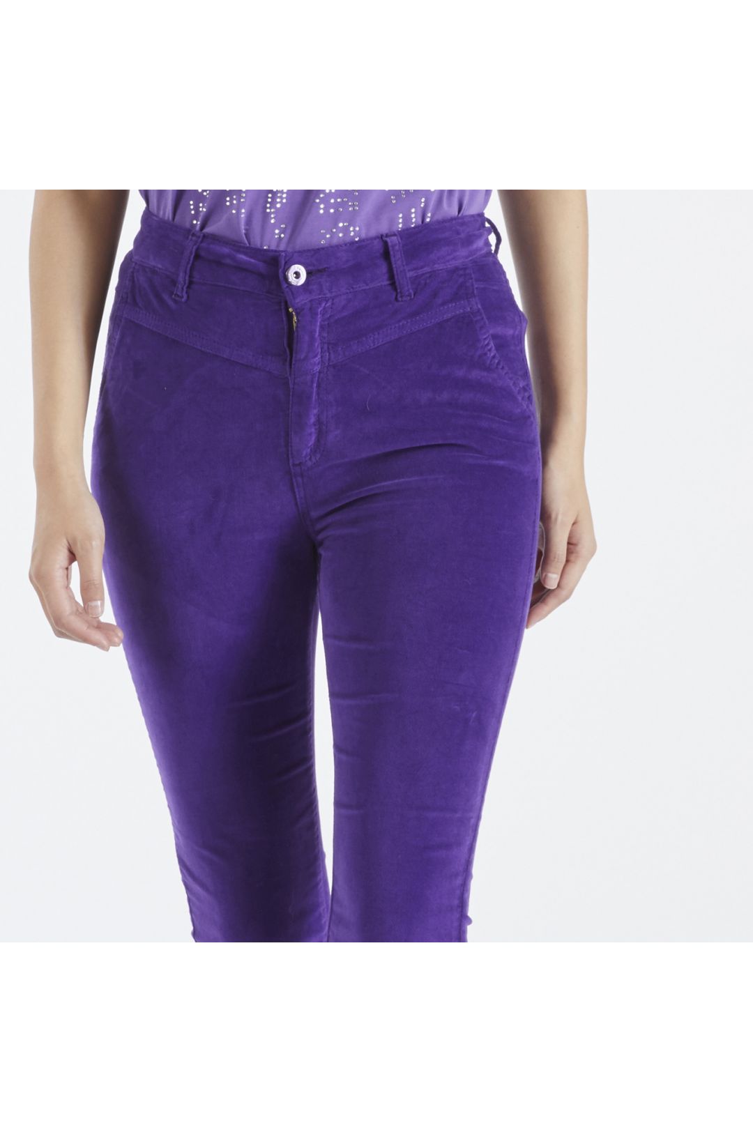 Alberta Ferretti Pantaloni A Vita Alta In Velluto | Nero | IT - Foto 8