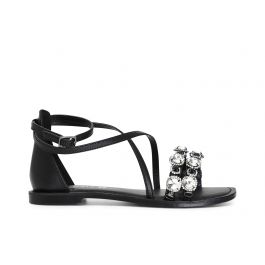 Sandali con cinturini incrociati - NERO - Donna - 12.00