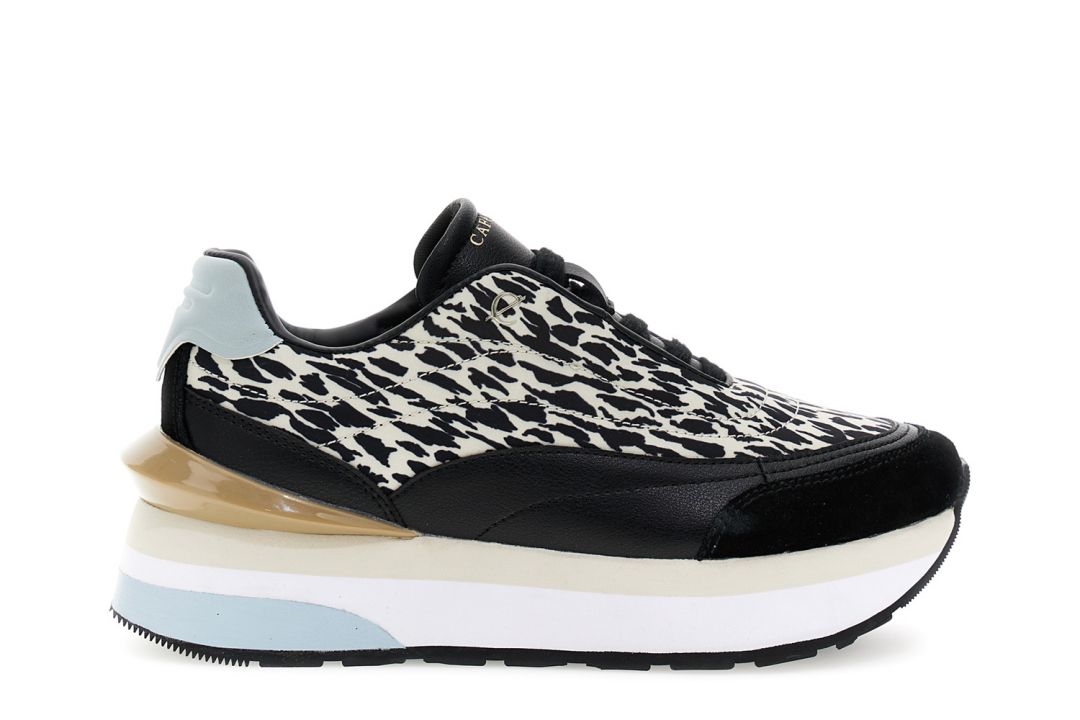 CafèNoir — Running in nylon stampa animalier e pelle multi nero