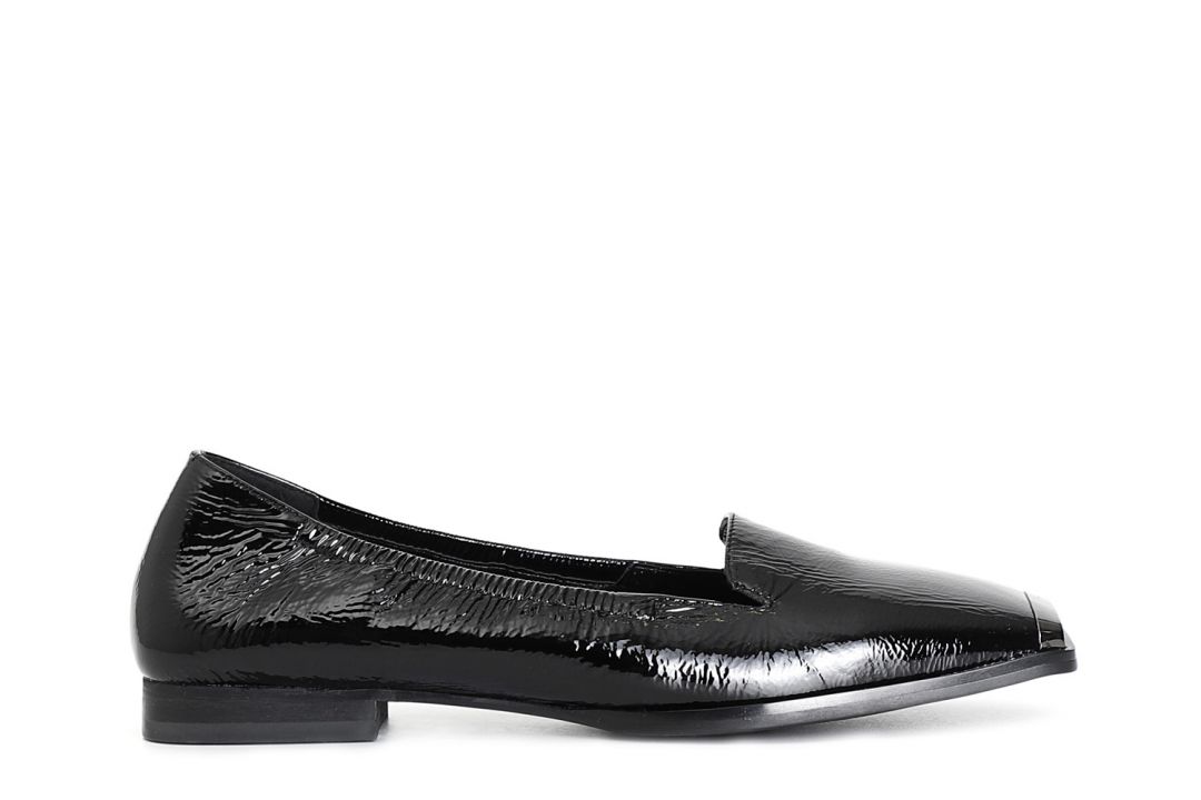 CafèNoir — Ballerina con elastico in naplak nero