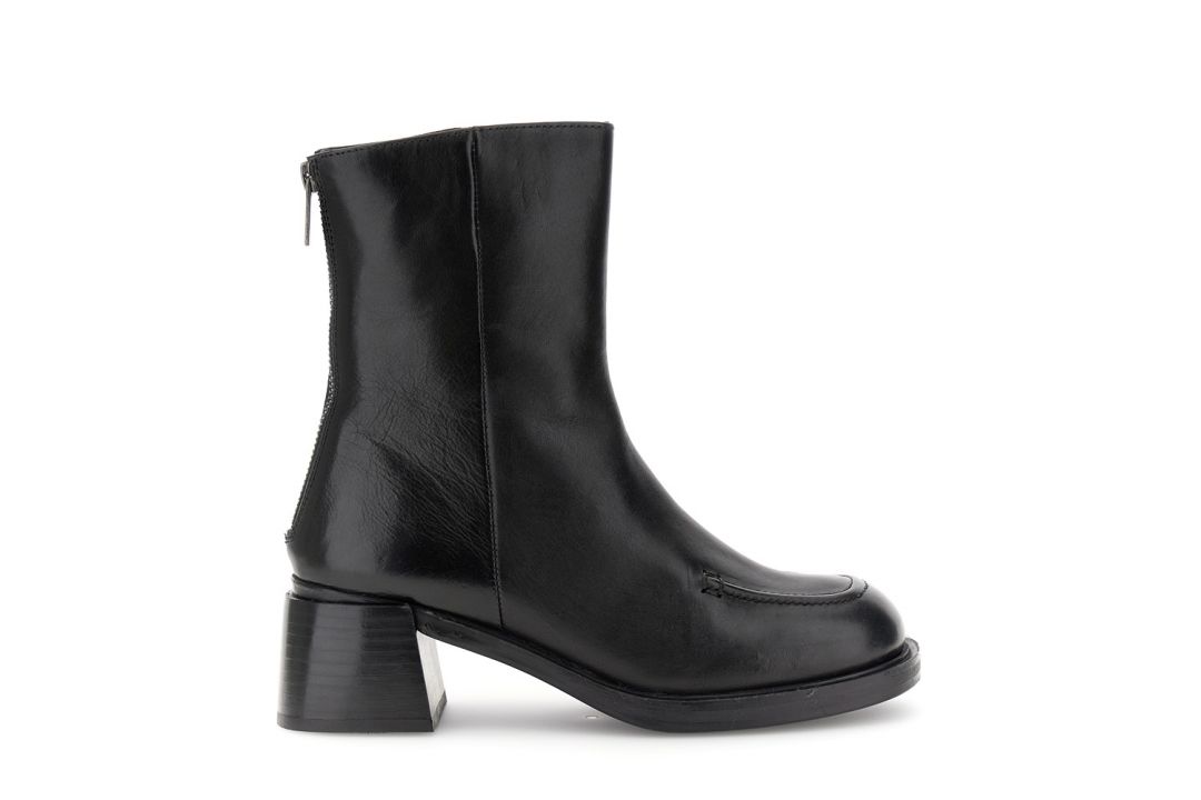 CafèNoir — Tronchetti in pelle con bordo vaschetta nero