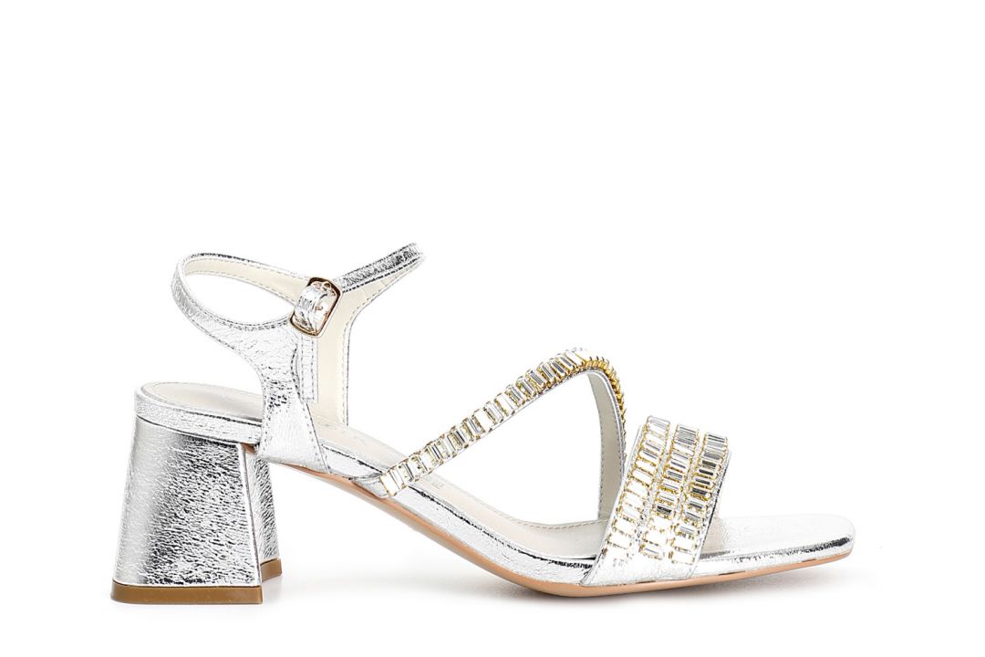 CafèNoir — Sandali gilda con strass argento