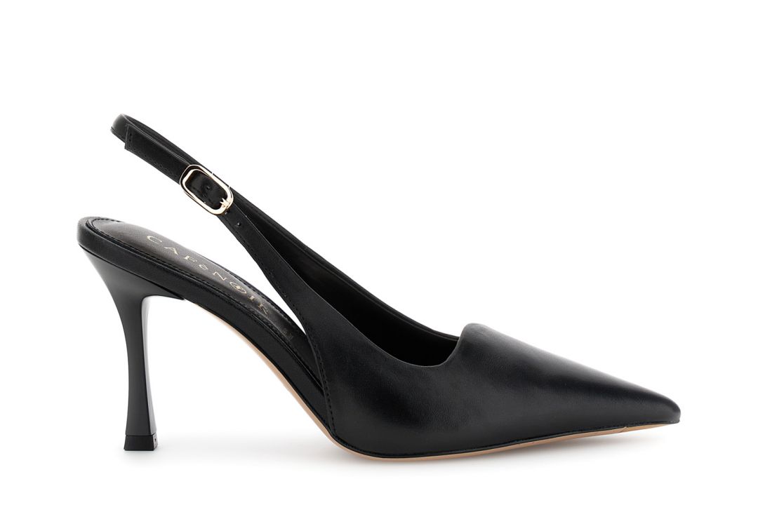 CafèNoir — Décolleté slingback in nappa nero