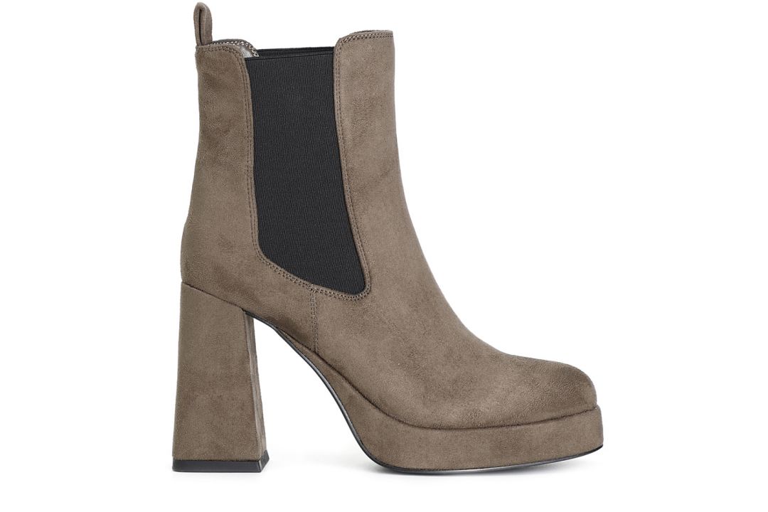 CafèNoir — Tronchetto da donna in microfibra con elastico taupe
