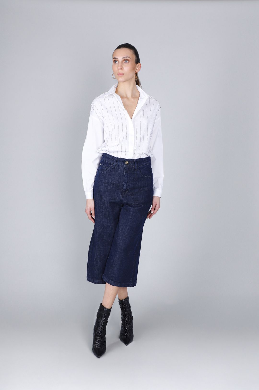 CafèNoir — Jeans denim jorts indaco