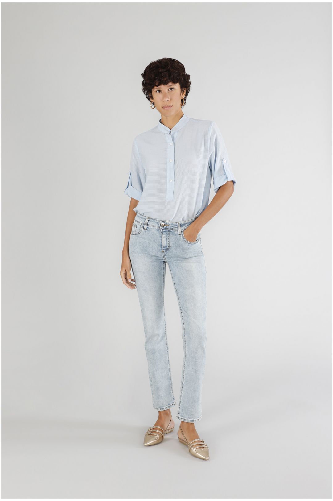 CafèNoir — Jeans denim slim bleach