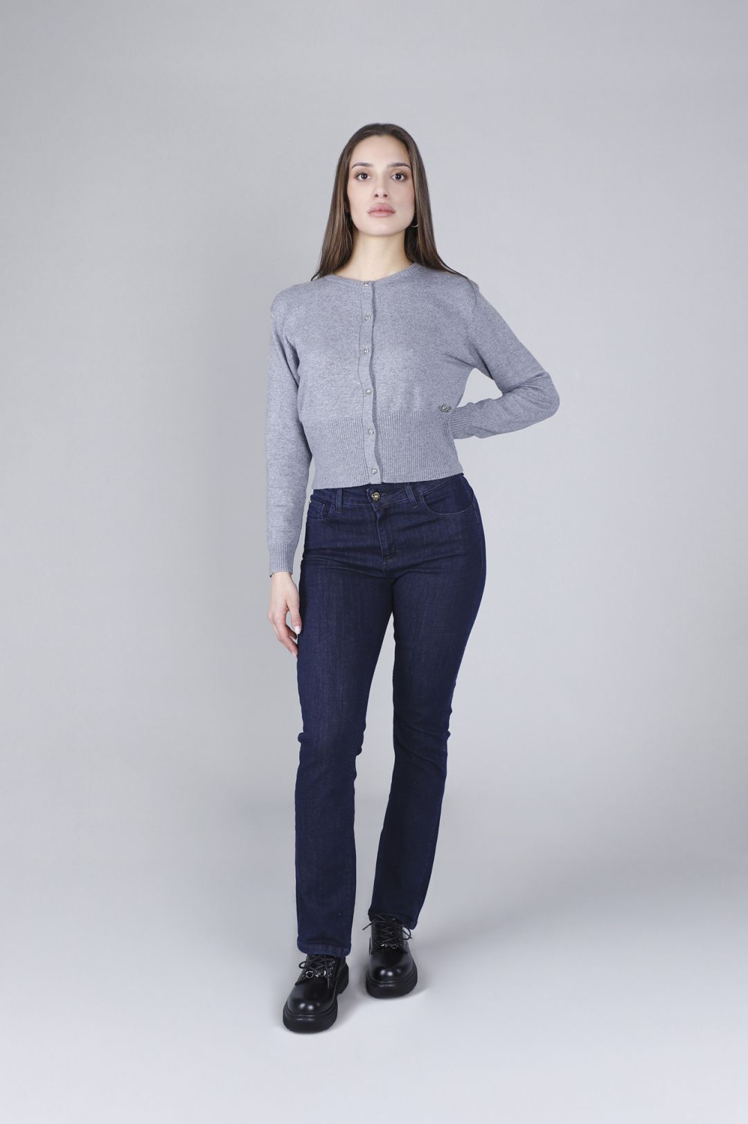 CafèNoir — Jeans denim slim indaco